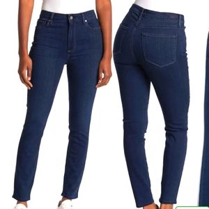 PAIGE HIGH WAIST SKYLINE SKINNY DARK DENIM JEANS SIZE 30 EUC